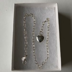 Sterling Silver Heart Anklet